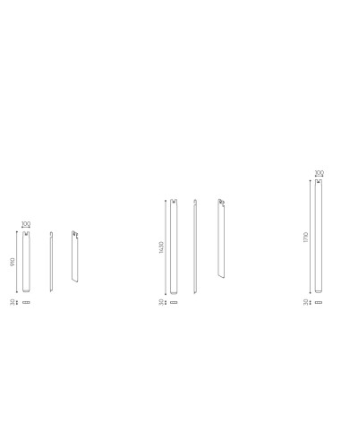 Dimensions d’un panneau mural et de son support, illustrant l’encombrement global et les pièces incluses. - Accessoires