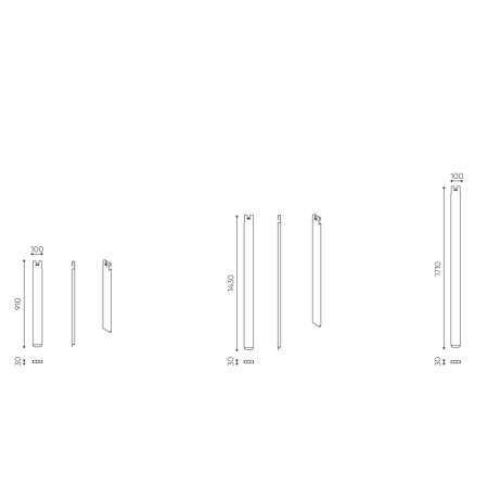 Dimensions d’un panneau mural et de son support, illustrant l’encombrement global et les pièces incluses. - Accessoires