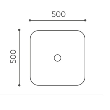 Dimensions d’un panneau mural équipé d’un support horizontal et de pièces complémentaires. - Accessoires