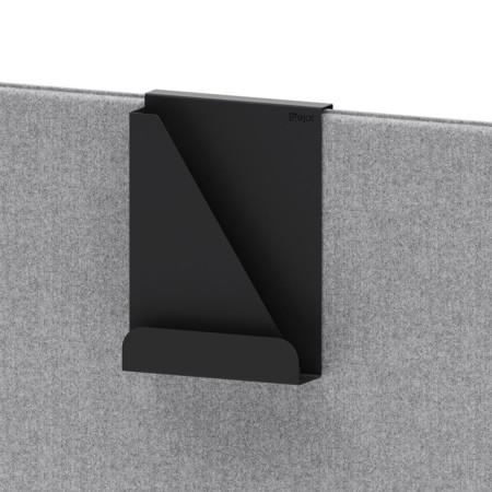 Support mural incliné en métal noir conçu pour maintenir un ordinateur portable ou un document. - Accessoires