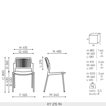 Dimensions Kyos KY 215