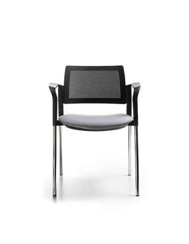 Chaise Kyos pour salles de séminaire dossier en maille et assise confortable