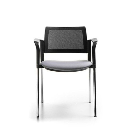 Chaise Kyos pour salles de séminaire dossier en maille et assise confortable