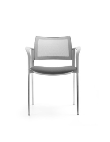 Chaise pour salle d’attente Kyos KY 220 en tissu blanc