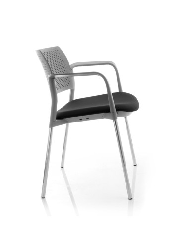 Vue de profil de la chaise Kyos 220 avec accoudoirs pour salle de conférence