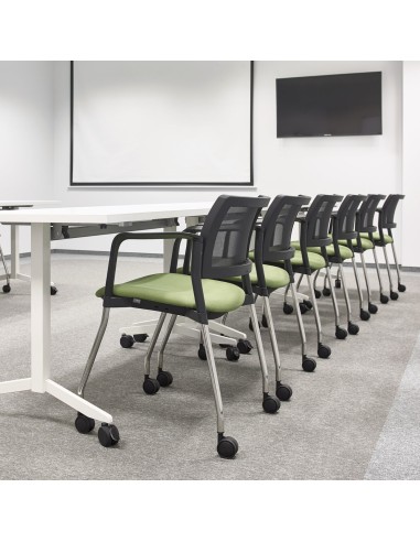 Salle de conférence avec chaises Kyos coussin vert - confort premium pros