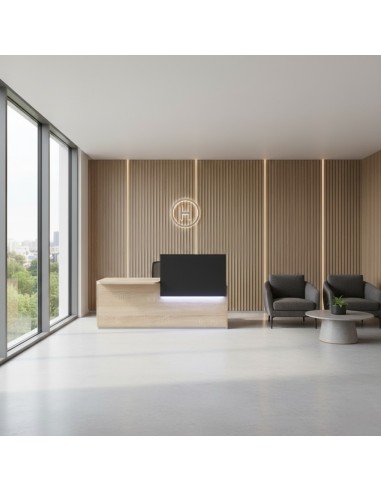 Meuble de réception dans espace d'accueil d'un hôtel