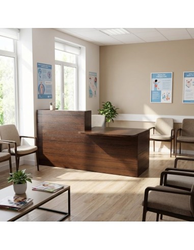 Banque d'accueil avec accès PMR dans lieu d'accueil d'un cabinet médical