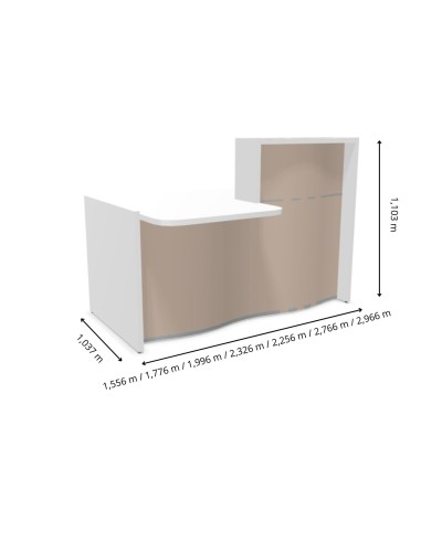 Dimensions meuble de réception avec plusieurs longueurs disponibles