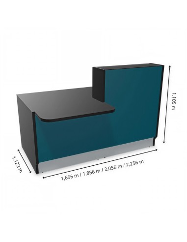 Dimensions meuble de réception sans angle et accès PMR