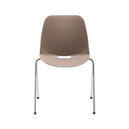 Chaise Volo 215 brune de face - collectivité et praticité