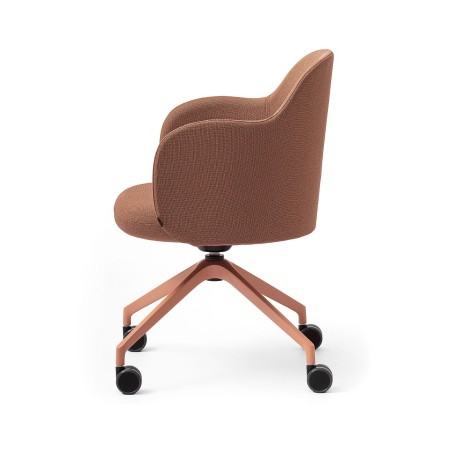 Chaise design Flos FS KP 4W rembourrée avec accoudoirs latérale