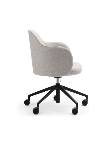 Assise ergonomique de la chaise Flos sur roulettes grise