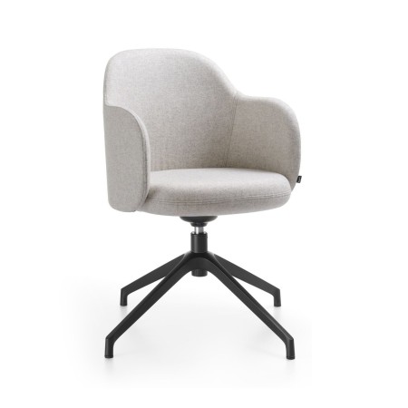 Flos FS KP 4R en tissu gris clair – vue de face