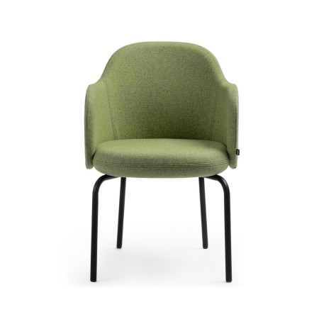 Chaise Flos FS KP 215 verte avec piètement noir – vue de face