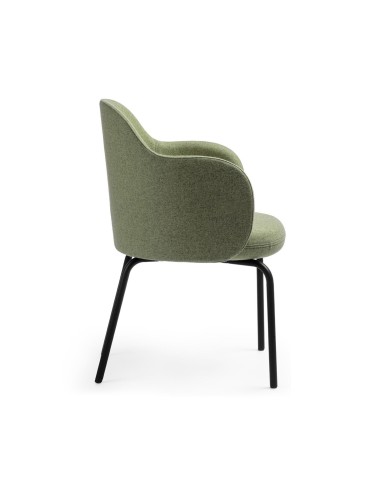 Vue latérale de la chaise Flos FS KP 215 – accoudoirs rembourrés