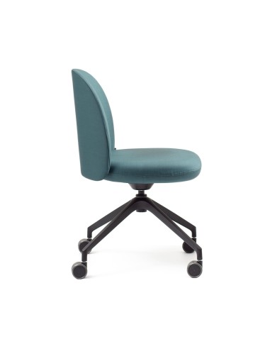 Chaise design Flos FS K 4W avec piétement 4 branches aluminium vue latérale