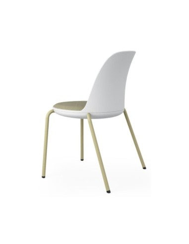 Chaise de réunion design Haali HL 215 1N vue arrière blanche