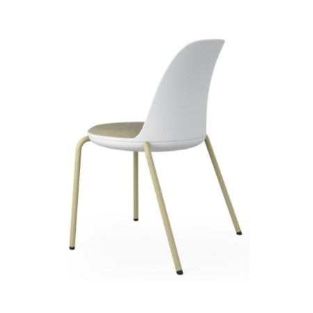 Chaise de réunion design Haali HL 215 1N vue arrière blanche