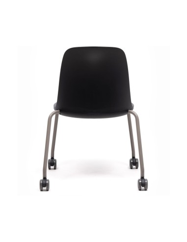 Dos de la chaise Haali avec roulettes et design contemporain pour salle de réunion et bureau simple