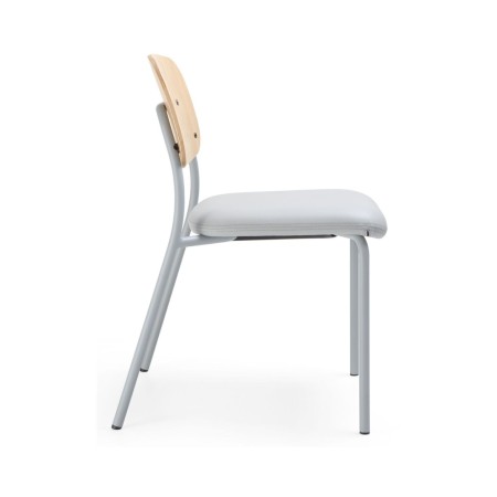 Variante rembourrée du modèle Hens HS 215 – assise moelleuse et dossier bois