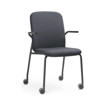 Chaise Hens HS 260 H avec dossier haut et accoudoirs – vue de face