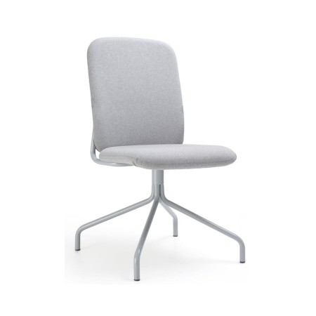 Chaise de réunion Hens HS 4S0 H tissu gris sur piètement 4 branches