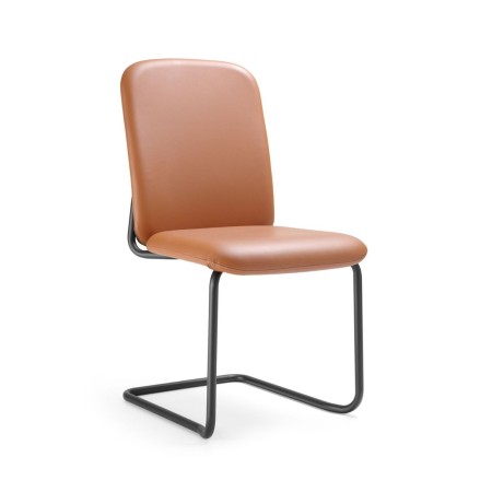 chaise Hens HS 231 H rembourrée dossier haut coloris brun