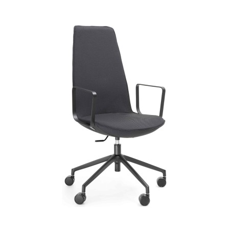 Siège de travail pivotant avec dossier haut pour bureau et conférence LUMI 5R2