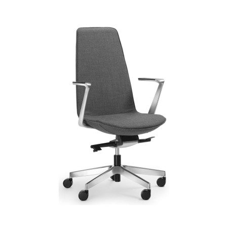fauteuil de réunion ergonomique gris Lumi LM 102