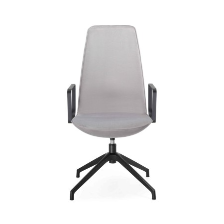 Vue de face de la chaise Lumi avec accoudoirs et dossier haut pour salles de conférence et entreprises