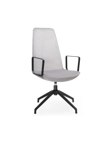 Chaise de conférence Lumi 4R2 avec accoudoirs et dossier haut pivotant