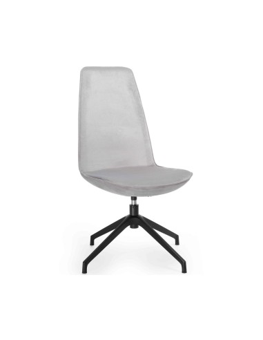 Chaise de conférence Lumi 4R2 sans accoudoirs en tissu gris