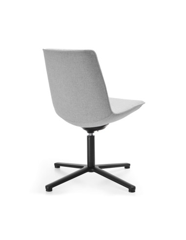 vue arrière chaise de réunion Lumi 4C1 piétement noir fixe