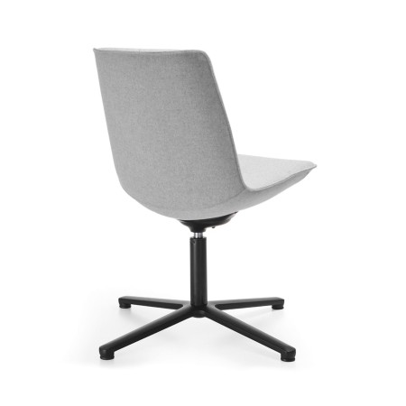 vue arrière chaise de réunion Lumi 4C1 piétement noir fixe