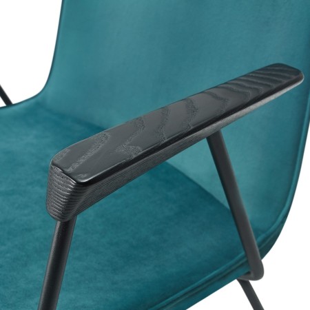 Accoudoirs en bois vernis noir pour chaise de luxe Lumi - confort pro