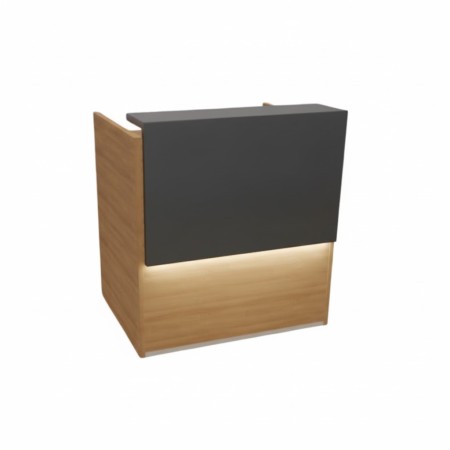 Meuble de réception avec réhausse noir et led intégrée