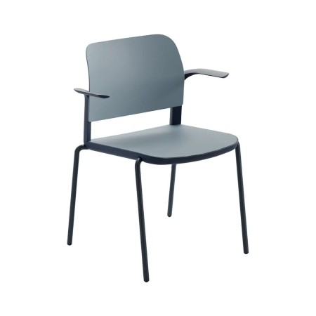 Chaise de conférence VOLO en plastique empilable et professionnelle avec accoudoirs