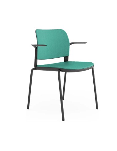 Chaise professionnelle Volo empilable avec accoudoirs pour espaces de formation