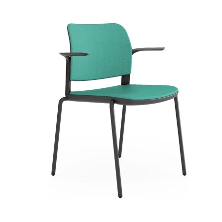 Chaise professionnelle Volo empilable avec accoudoirs pour espaces de formation