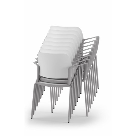 Chaise Volo 22C avec accoudoirs Empilable et compatible chariot