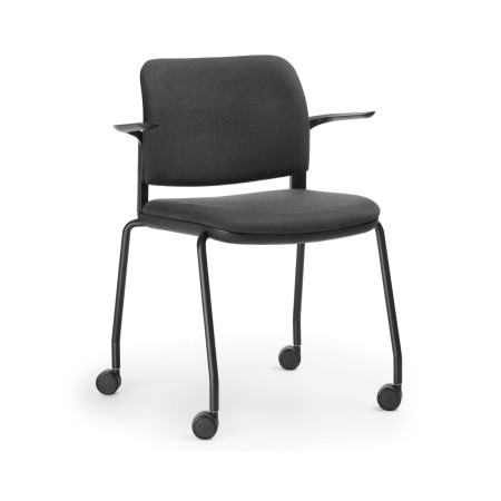 Chaise de formation avec roulettes et accoudoirs pour entreprises suisses Volo