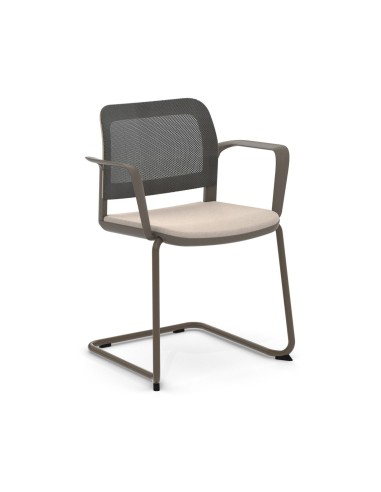 Chaise empilable Volo VO 23C jusqu’à 6 pièces pour espaces tertiaires dossier en maille et assise rembourrée