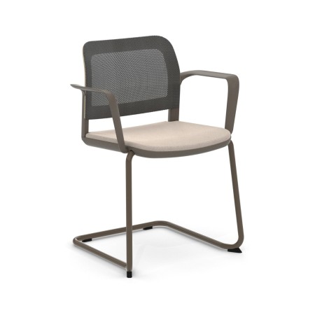 Chaise empilable Volo VO 23C jusqu’à 6 pièces pour espaces tertiaires dossier en maille et assise rembourrée