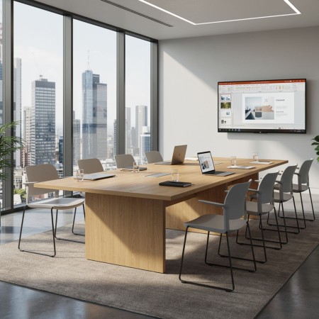 Chaise de réunion premium Volo VO 270 installée autour d’une table de réunion