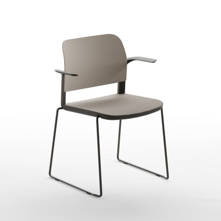 Chaise Volo VO 270 pour salle de réunion professionnelle, design épuré sans roulettes