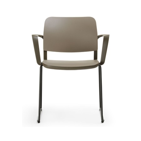 Chaise de réunion Volo VO 27C avec accoudoirs, design statutaire pour environnement professionnel vue de face