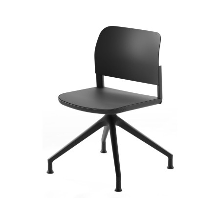 Chaise Volo pivotante pour salle de réunion interne, design minimaliste sans accoudoirs