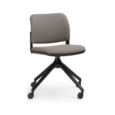 Chaise de formation pivotante sur roulettes, mobile et robuste Volo de dos