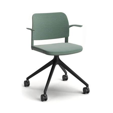 Chaise Volo VO 4W0 pour salle de formation, piètement 4 branches avec roulettes